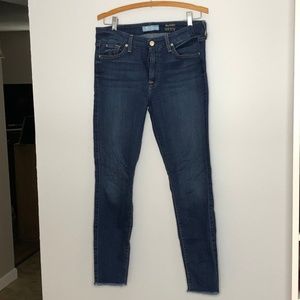 7 For All Mankind B(air) Ankle Skinny with Raw Hem